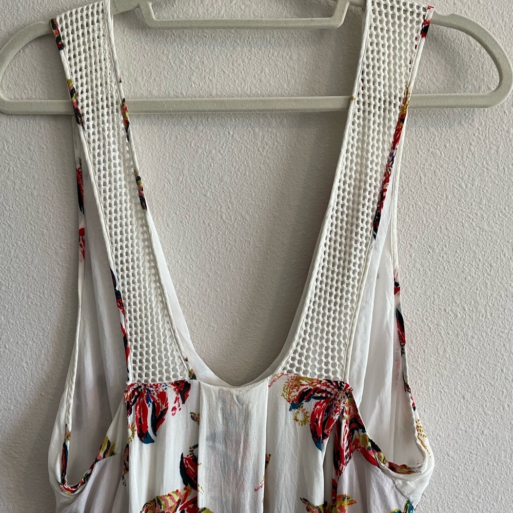 Free People ‘Thought I Was Dreaming’ Mini Sun-Dress Women’s Medium Floral White - Picture 7 of 10